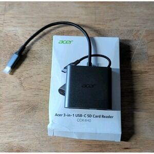 Acer SD Card Reader USB C, 3 in 1 Memory Card Reader with Dual Slots & USB 3.0,